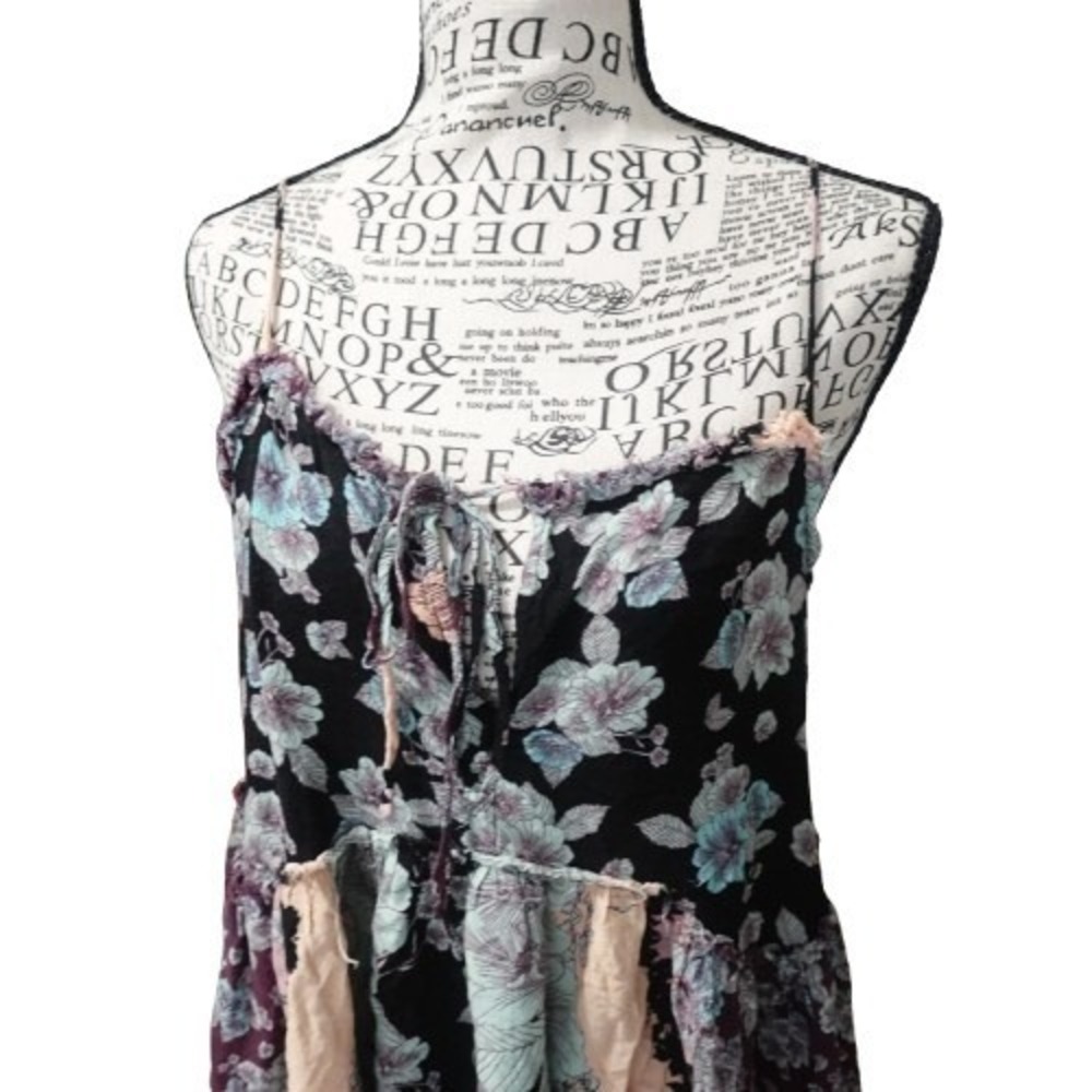 Free People Summer Storm Slip Dress Whimsigoth Fairy Ethereal Mini Black Small - Picture 4 of 6